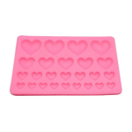 Multi Size Hearts 30 Cavity Rectangle Silicone Mold Tray for Chocolate, Candy, Jelly, Ice Cubes, Wax Melts, Resin & Fondant Decorations