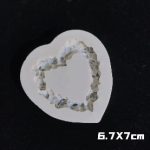 Heart Shaped Rose Wreath Frame Silicone Fondant Mold 6.7 x 7 cm for Romantic Cake Decorating, Wedding Cupcake Toppers, Chocolate, Candy, Soap, Wax Melts & Resin Crafts