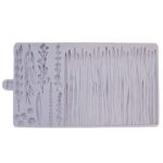 Wild Meadow Lavender and Wheat Grass Border Silicone Fondant Mold with Tall Grass Panel and Botanical Sprig Cavities for Nature Theme Cake Decorating, Cupcake Wraps, Chocolate, Candy, Soap, Wax Melts & Resin Crafts