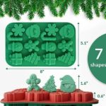 Christmas Santa Snowflake Gingerbread Tree Gift & Candy Cane Silicone Baking Mold