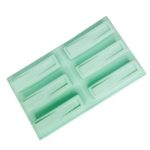 6 Cavity Plain Rectangle Protein & Granola Bar Silicone Mold Tray for Chocolate Bars, Energy Bars, Soap & Candle Making