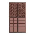 Geometric & Classic Multi‑Texture 4 Cavity Chocolate Bar Silicone Mold for Deep Break‑Apart Bars, Kunafa Bars, Protein Bars & Candy Making.
