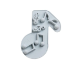 3D Musical Notes & Treble Clef Silicone Mold for Fondant, Chocolate, Candy, Resin & Craft Embellishments